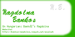magdolna bankos business card